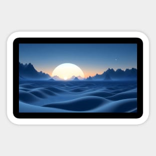 Beautiful scenery of landscapes from Sand dune with the sun Sticker